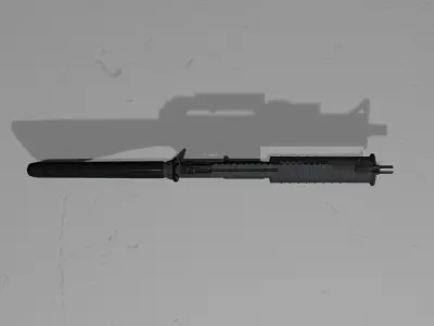 Low Poly M16 45 Cal Carbine Game Ready SMG Low-poly 3D model