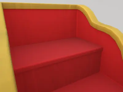 Stylized Low-Poly Christmas Sleigh Low-poly 3D model