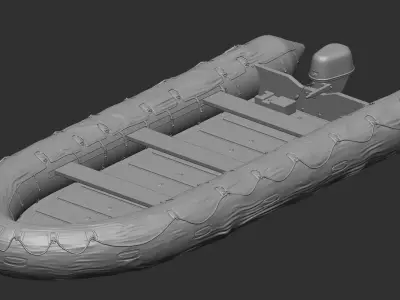 Inflatable Lifeboat 3D Printable 3D print model