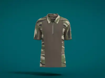 Military Outfit - T-shirt Low-poly 3D model order