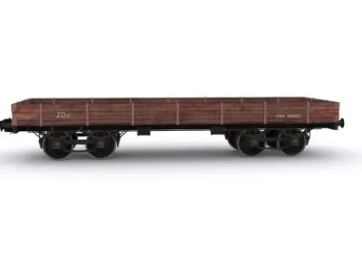 railway carriage Low-poly 3D model purchase