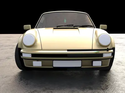 High-Quality Classic Porsche 911 Turbo 3D Model 3D model