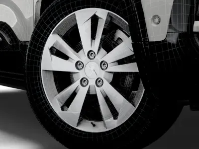 Peugeot Rifter 2020 wheel 3D model