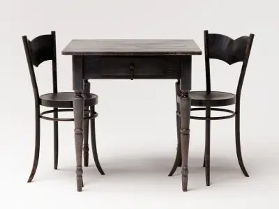 Vintage Dining Set 3D model