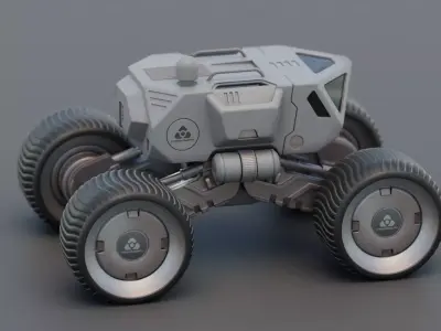 LUNAR ROVER H-11 RIGGED 3D model
