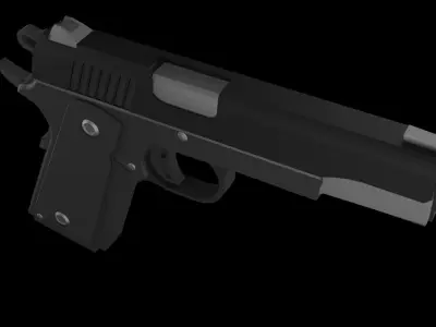 Simple Colt M1911 Free low-poly 3D model