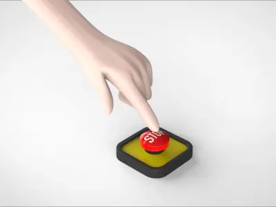 emergency button 3D model