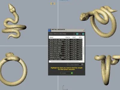 Snake Ring 3D print model 3D print model