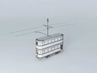 Double decker tram Free 3D model