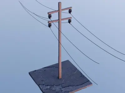 Electric Pole Free 3D model