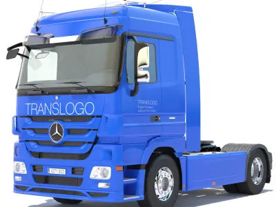 Mercedes Actros Spacecab Truck 3D model