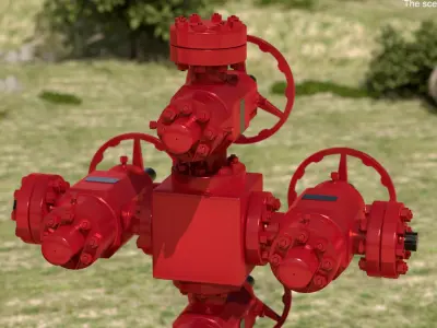 Oil Gas Wellhead 3D model