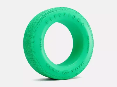 15x7 Firestone Wide Oval Tire F60-15 3D print model