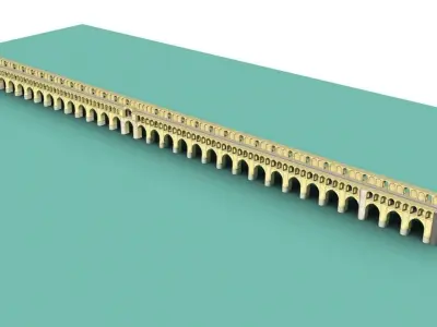 Allahverdi Khan Bridge Low-poly 3D model