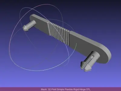 3D Print Simple Flexible Rigid Hinge Free 3D print model