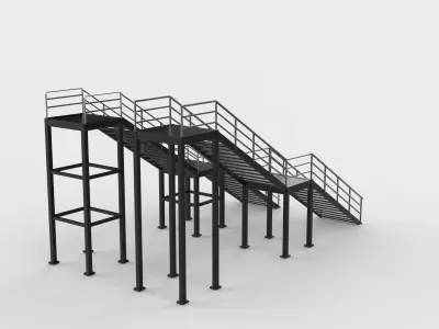  stairs Model 3D model