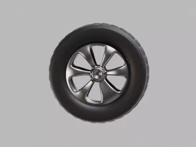 Car Tire Low-poly 3D model