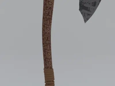  Viking Axe Low-poly 3D model