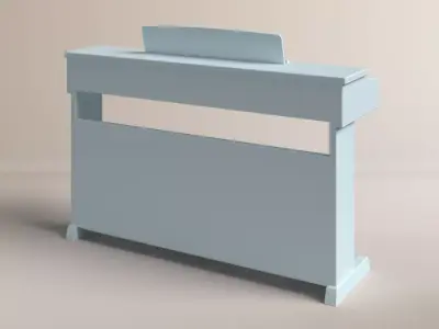 PIANO WHITE Low-poly 3D model