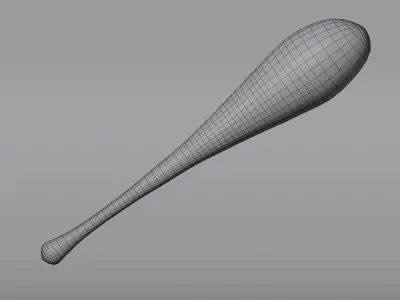 Wooden weapons Low-poly 3D model