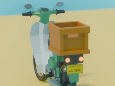 Honda 50 Low-poly 3D model