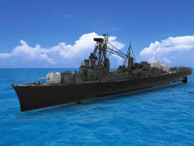 Japanese destroyer 1939 3D model
