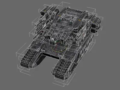 SF Heavy Tank - MX7 Low-poly 3D model