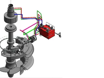 Details of embeddment for a 6m Dia Kaplan Turbine 3D model