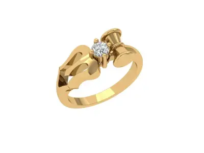 Trishool Ring 3D print model