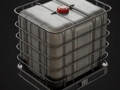 IBC Water Tank Low-poly 3D model