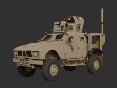 Oshkosh M-ATV 3D low poly model Low-poly 3D model