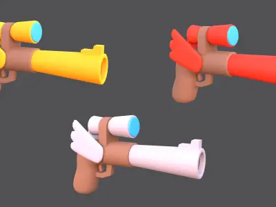 Weapons - Low Poly Weapons pack by Ake Low-poly 3D model