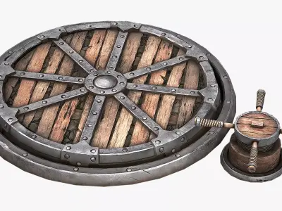 Rotating Platform Low-poly 3D model