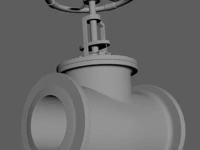 StopCock gate valve Low-poly 3D model