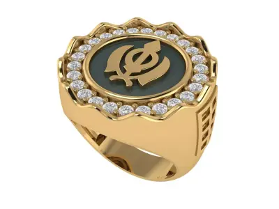 Khanda Ring 3D print model