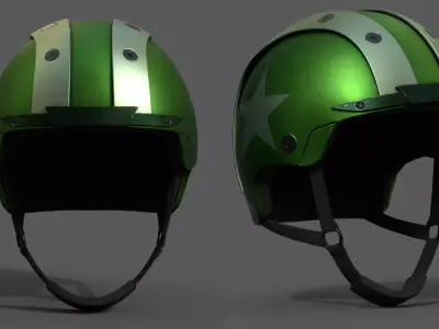Helmet scifi fantasy bike racer Generic military human  Low-poly 3D model