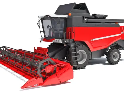 Combine Harvester 3D model 9