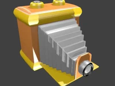 Old Camera Low-poly 3D model
