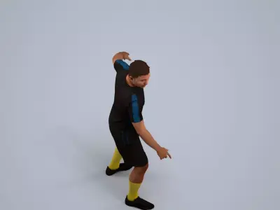 00565Omar006 - Adult Middle Eastern man exercising in athletic 3D model