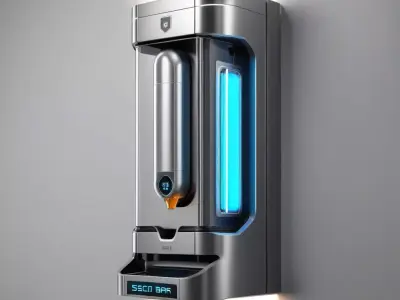 Futuristic WallMounted Smart Dispenser 3D model