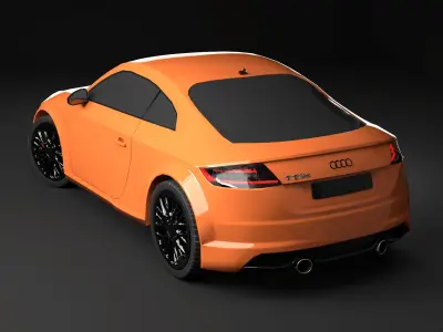 Audi TT RS game-ready model Free low-poly 3D model