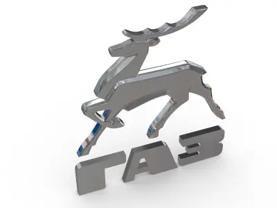 gaz logo 3D model