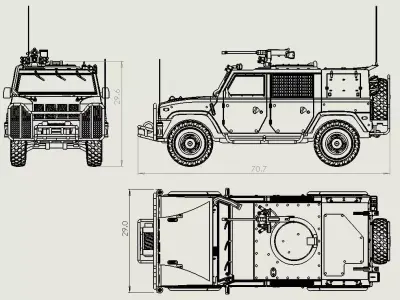 The Iveco LMV  3D print model