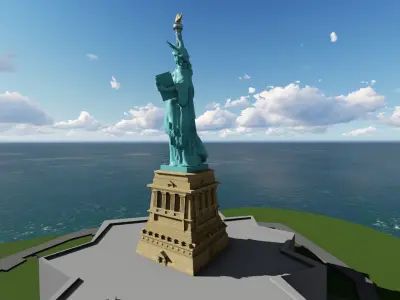 AMERICA STATUE OF LIBERTY  3D model