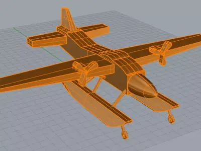 Seaplane basic shape 3D model
