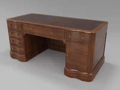 Vintage Desk - Low Poly Low-poly 3D model