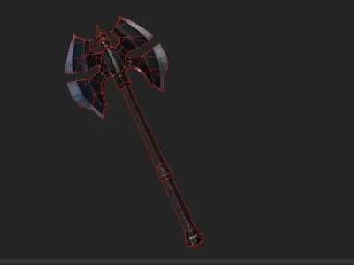 low poly AR vr axe Low-poly 3D model