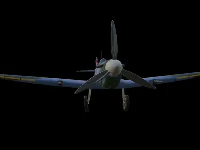 Spitfire MkVB Low-poly 3D model