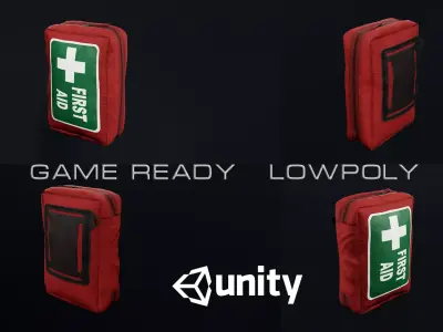 Med pack Low-poly 3D model