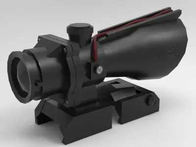 4x Scope Low-poly 3D model purchase